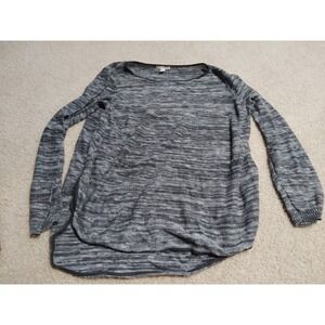 Eileen Fisher Organic Linen Cotton Blend Sweater Women's Small High Low Hem